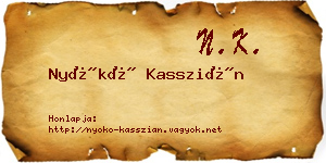 Nyókó Kasszián névjegykártya